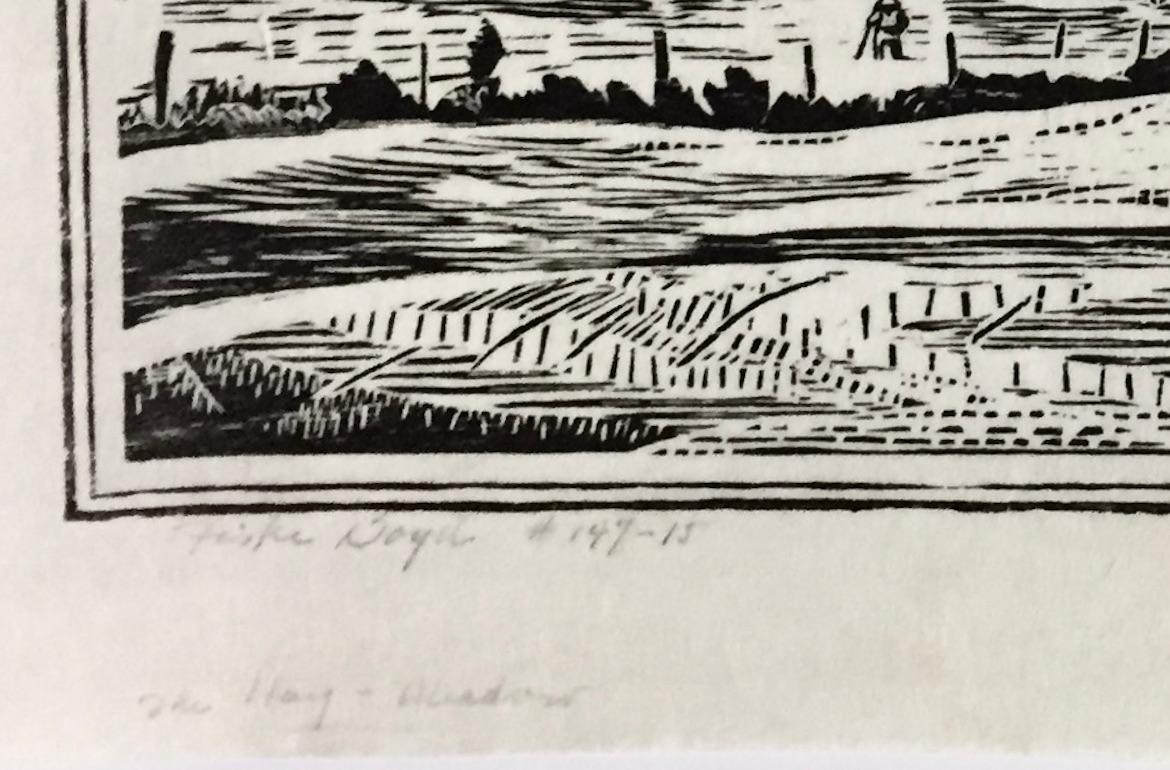 Hay-Meadow: „Die Weide“ (Beige), Landscape Print, von Fiske Boyd