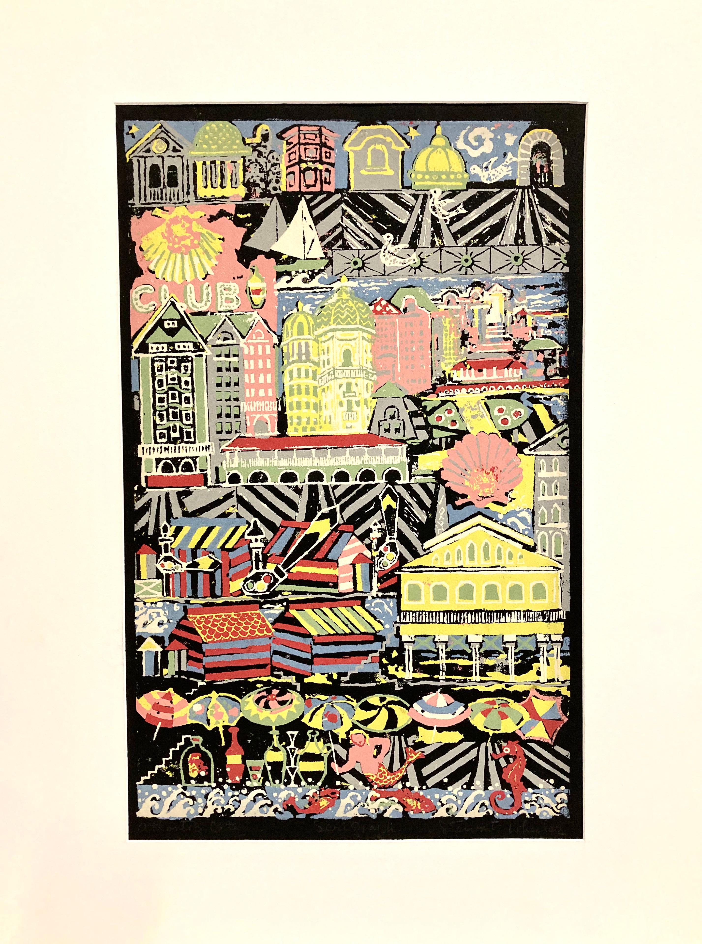 The little that is know about the painter and printmaker Stewart Wheeler indicates that most of his career was spent in Philadelphia, Pennsylvania. And makes Atlantic City, New Jersey, a likely spot for a beach vacation as it is more or less a