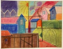 Grace Martin Taylor (Marco), (Vista de la ciudad), 1930, pastel, firmado
