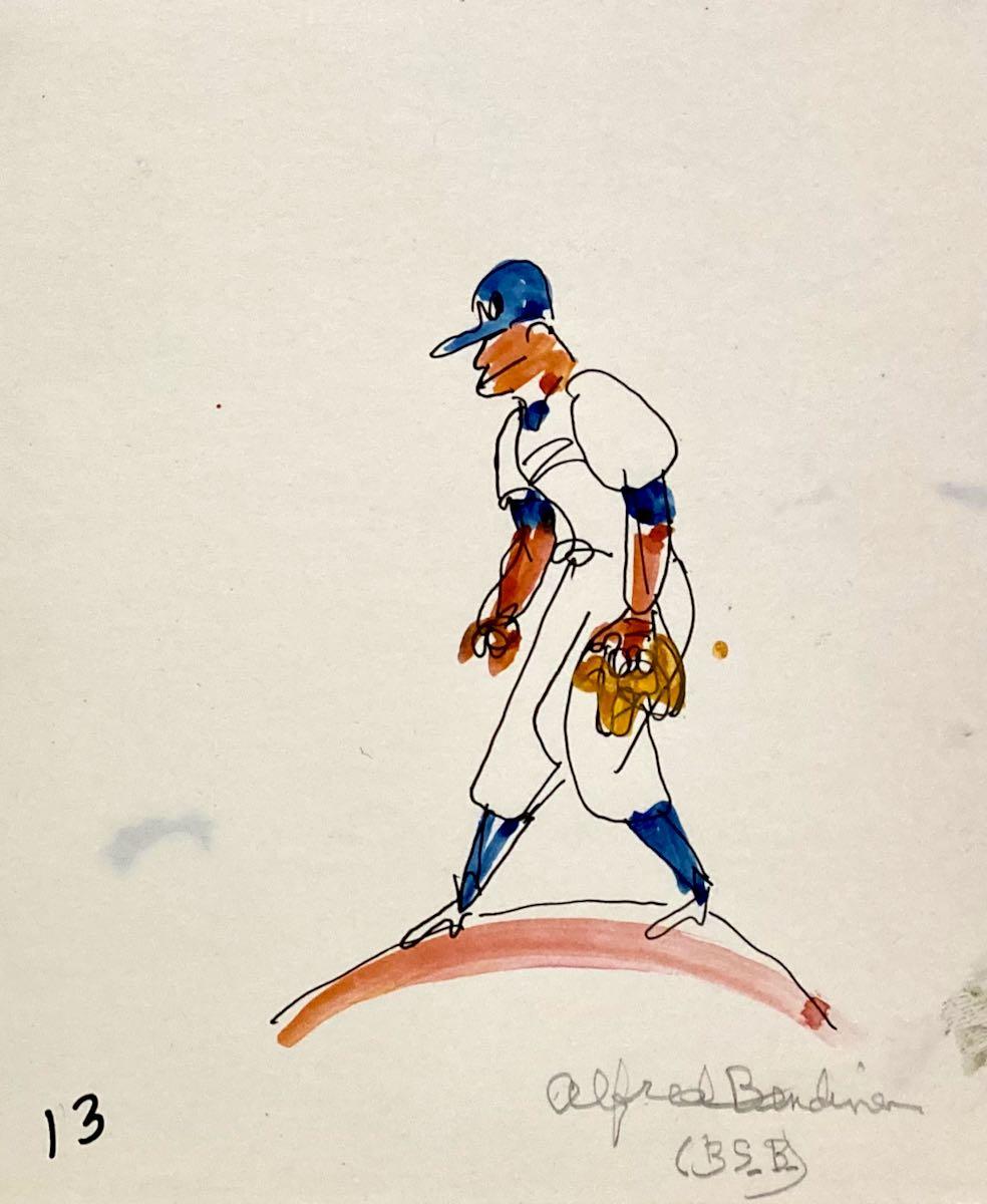 Alfred Bendiner, (Baseball Hitter and Pitcher -- The Philadelphia Phillies?) For Sale 2