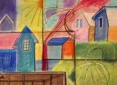 Grace Martin Taylor (Frame), (Town View), 1930, pastel, signed