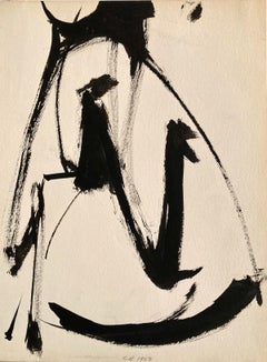Clinton Hill, (Akt #2), 1950, Zeichnung, Figur/Abstraktion