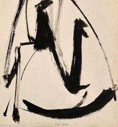 Clinton Hill, (Akt #2), 1950, Zeichnung, Figur/Abstraktion
