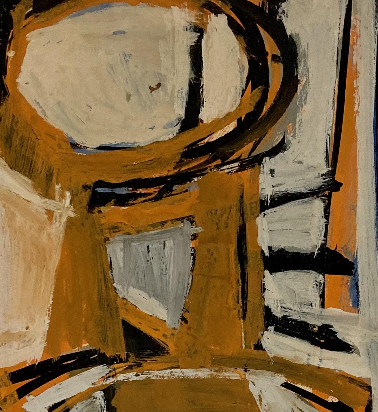 Clinton Hill, Paris, Oct., 1951 (France), mid-century abstract gouache drawing en vente 2