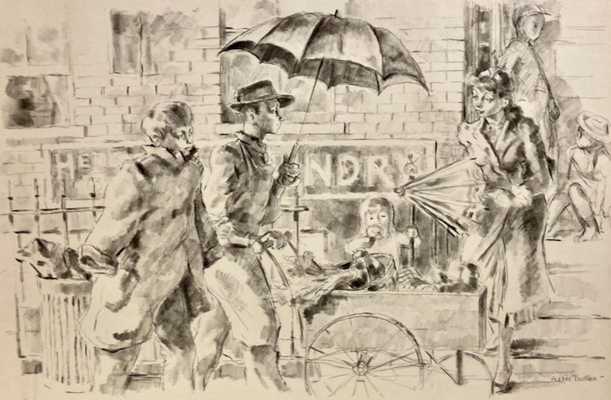 Andrée Ruellan, Printemps sur Bleecker Street (Greenwich Village, NY), dessin 1938 en vente 2