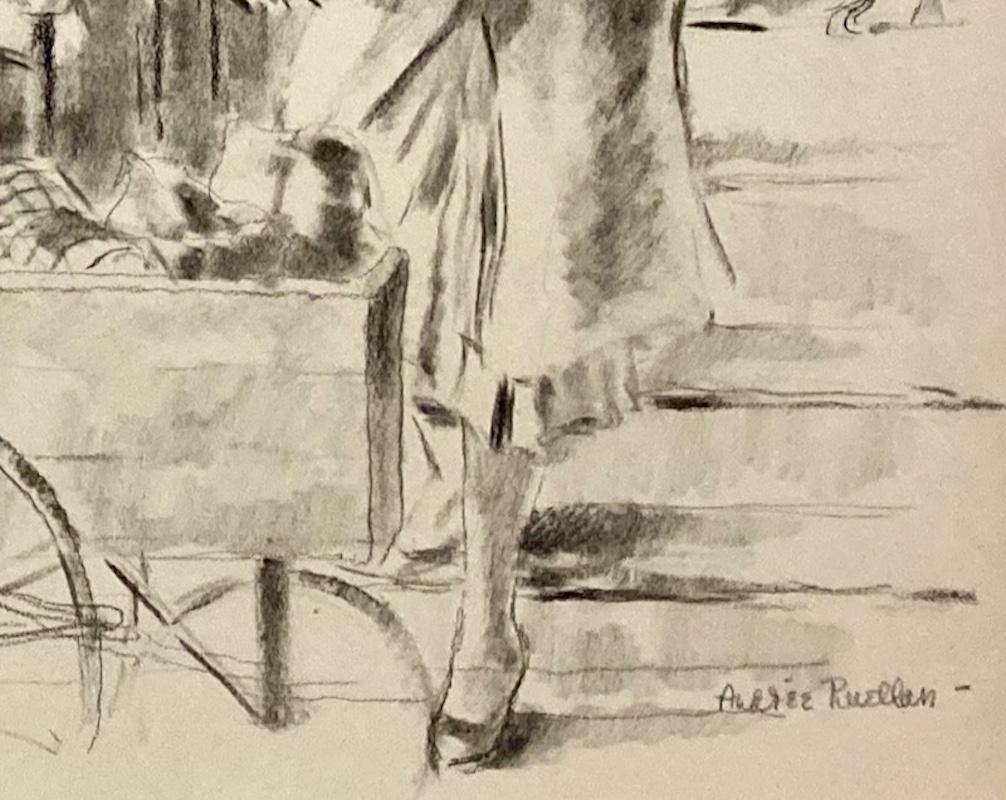Andrée Ruellan, Printemps sur Bleecker Street (Greenwich Village, NY), dessin 1938 en vente 3