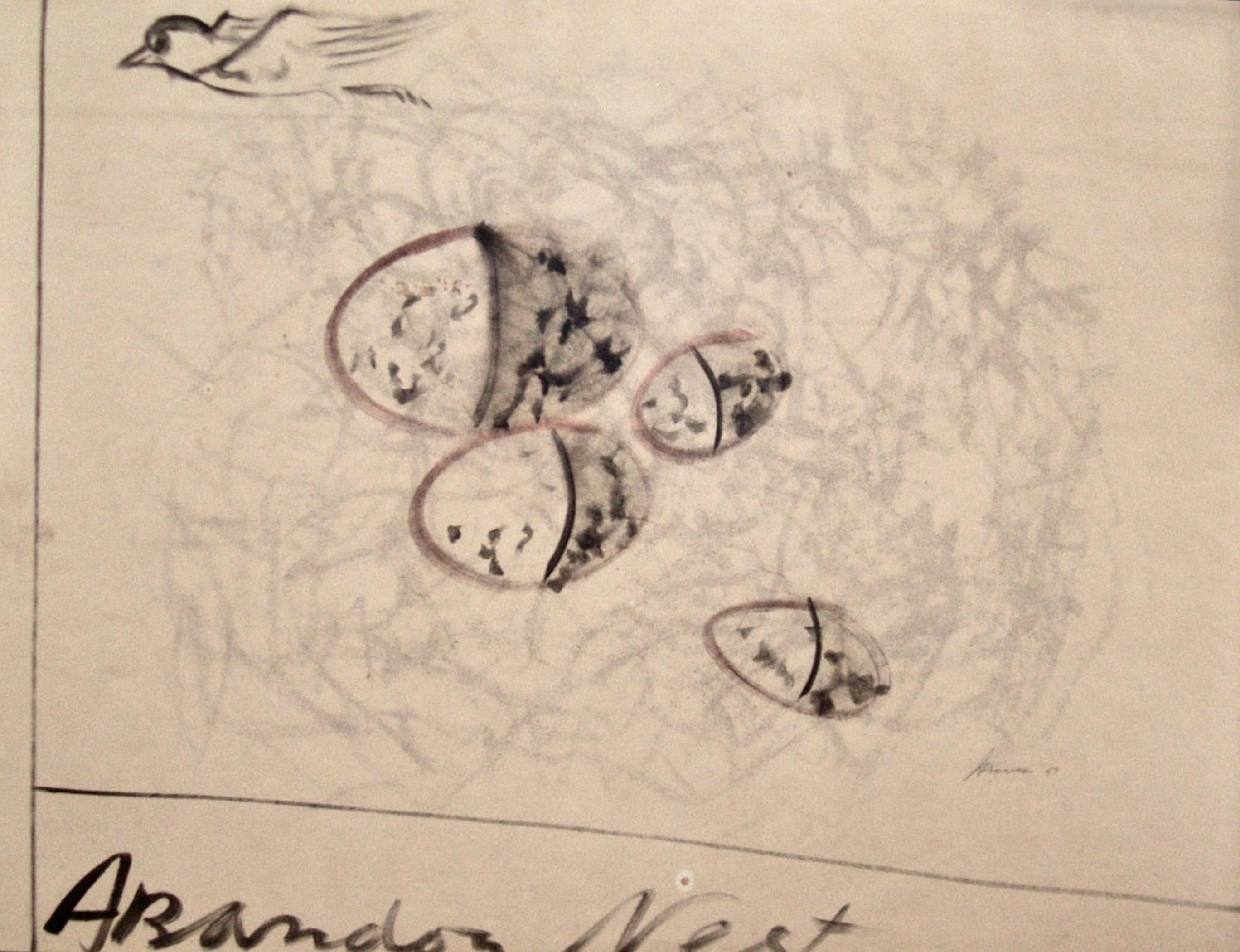 Morris Graves, Abandon Nest, 1950, drawing