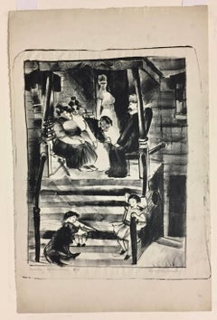 Lucille Fine, Sunday Afternoon, mid-century life in the neighborhood