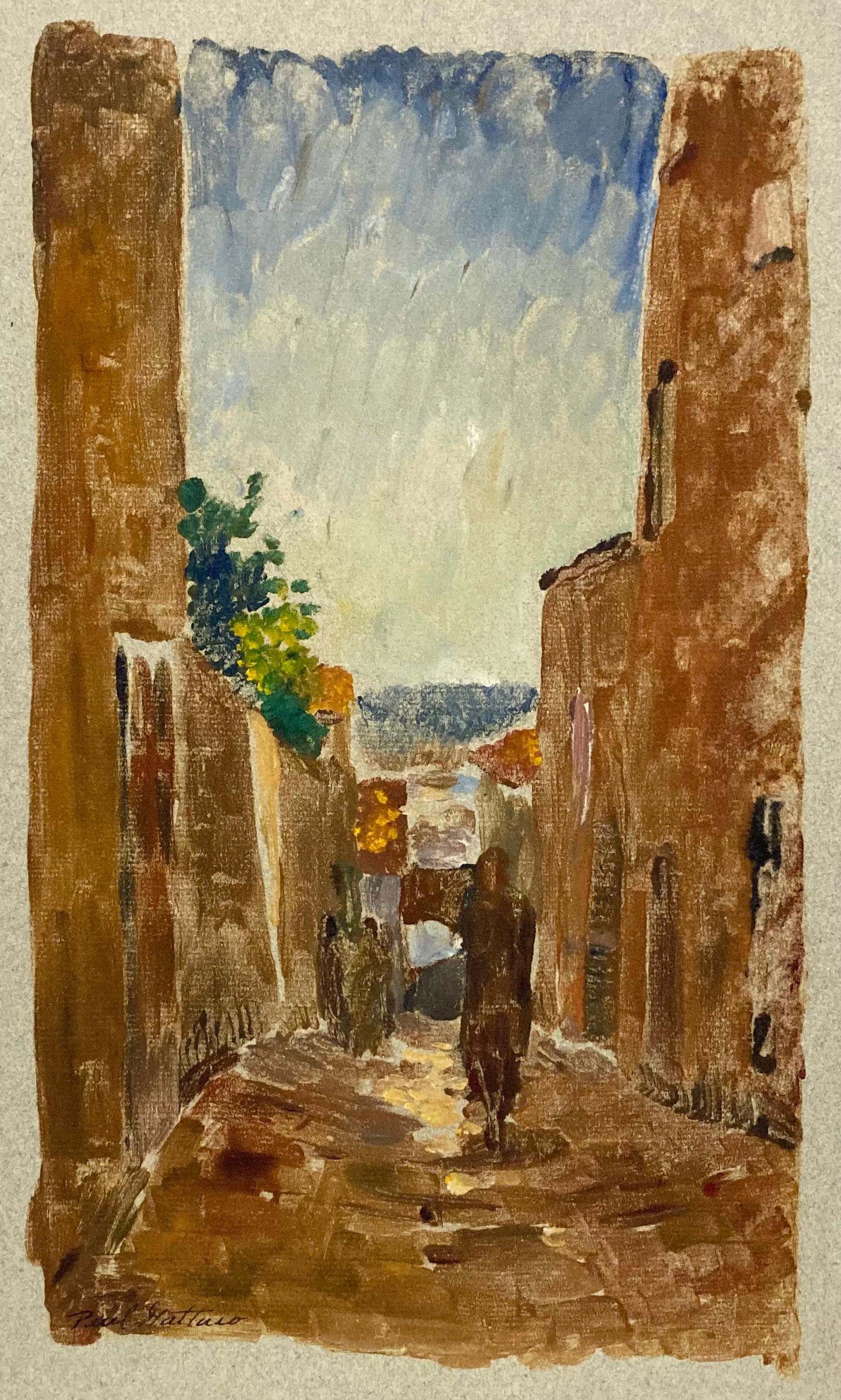 Paul Gattuso.  Landscape Art - Paul Gattuso, (Italian Street Scene)