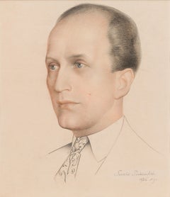 Head of a Gentleman sketch, mid modern