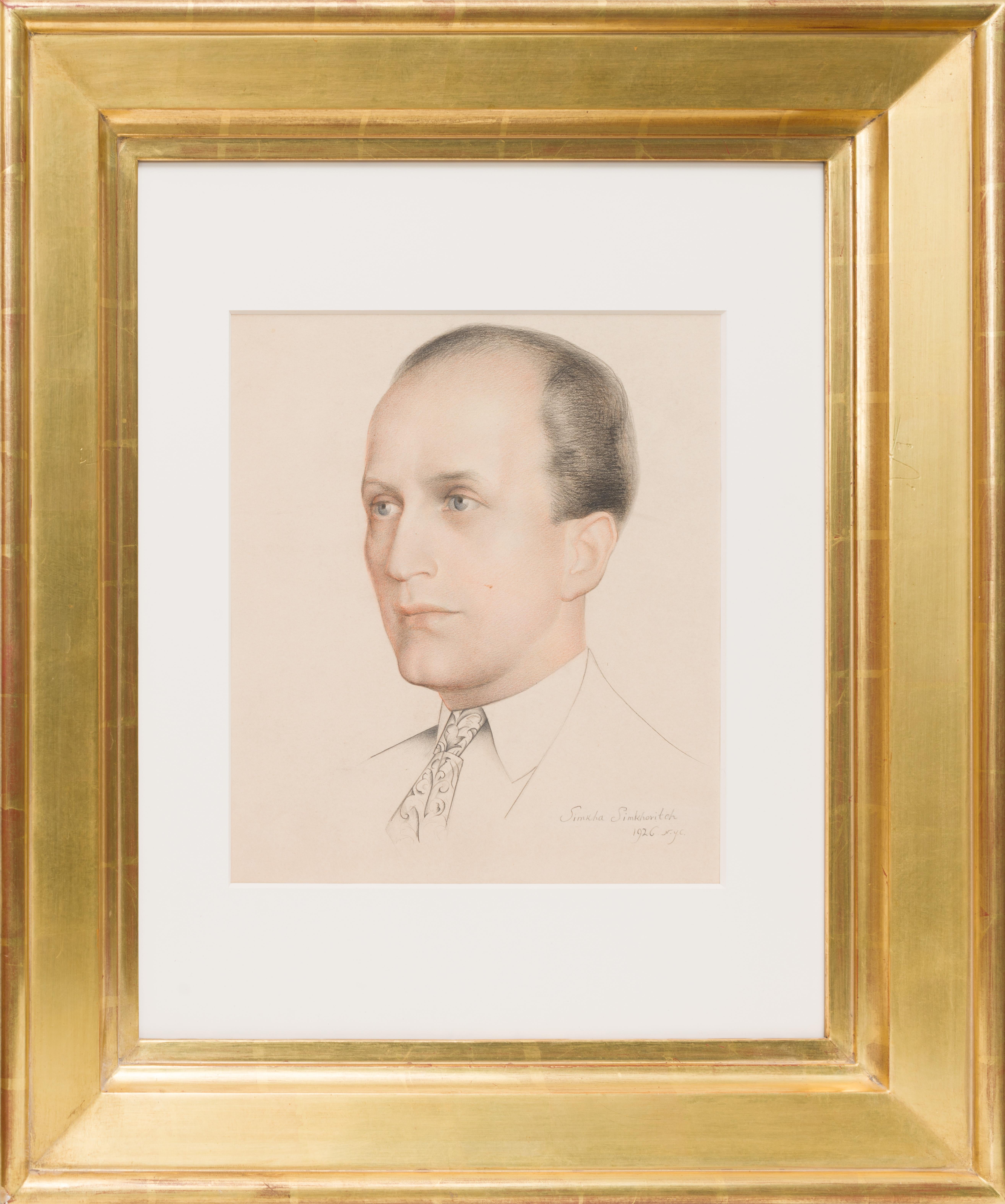 Simka Simkhovitch Portrait - Head of a Gentleman sketch, mid modern