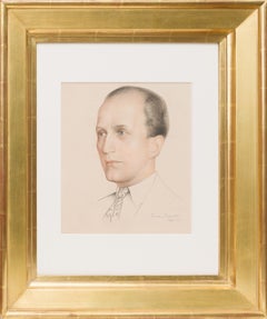 Head of a Gentleman sketch, mid modern