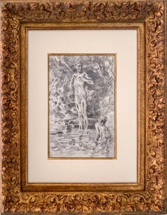 Antique Forest Idyll Allegory drawing