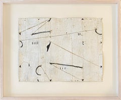 Vintage Untitled (P95.93) White Brown abstract