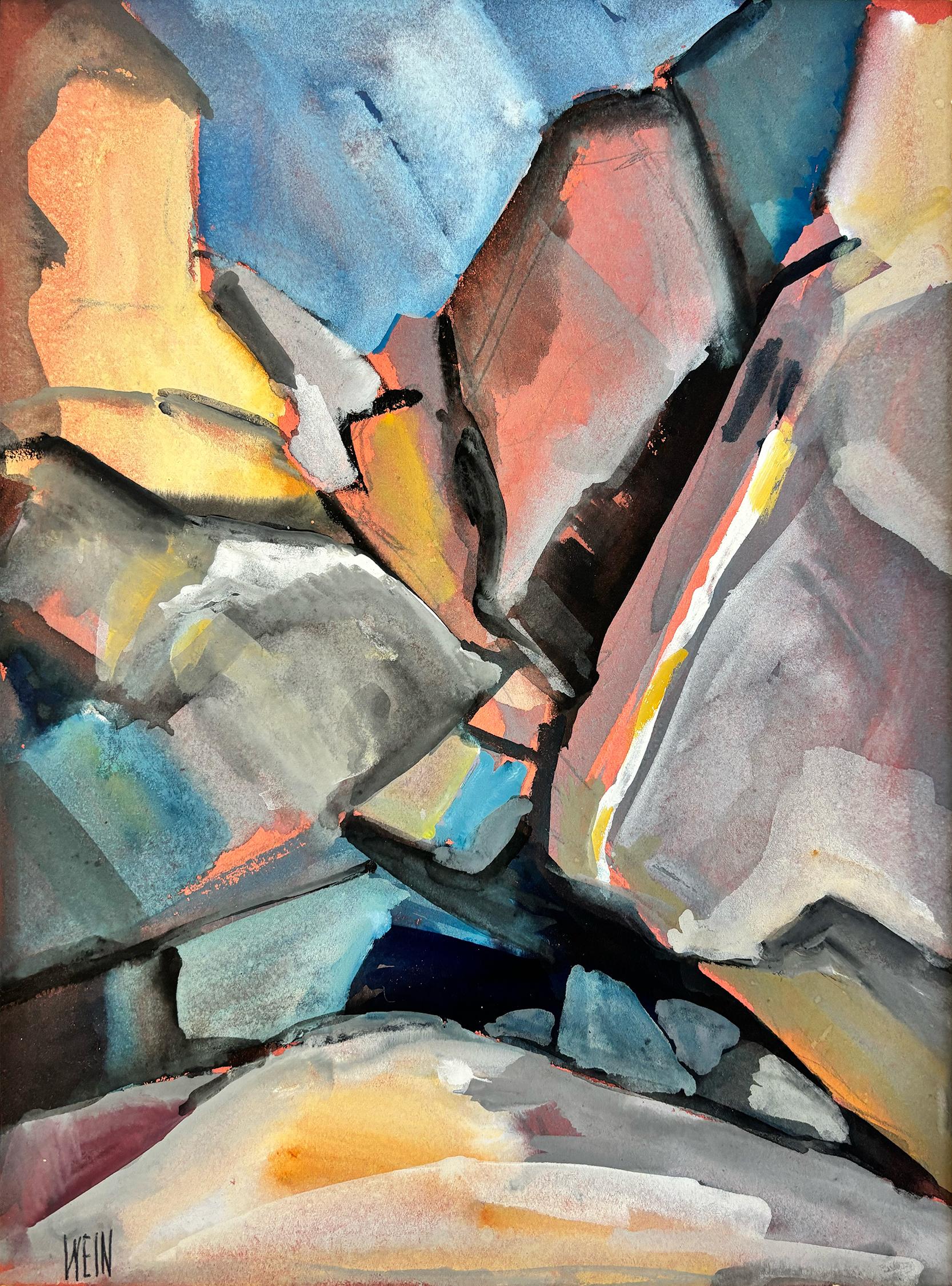 Albert Wein Landscape Art – Rocky Formation; Monhegan (Rote Felsen)