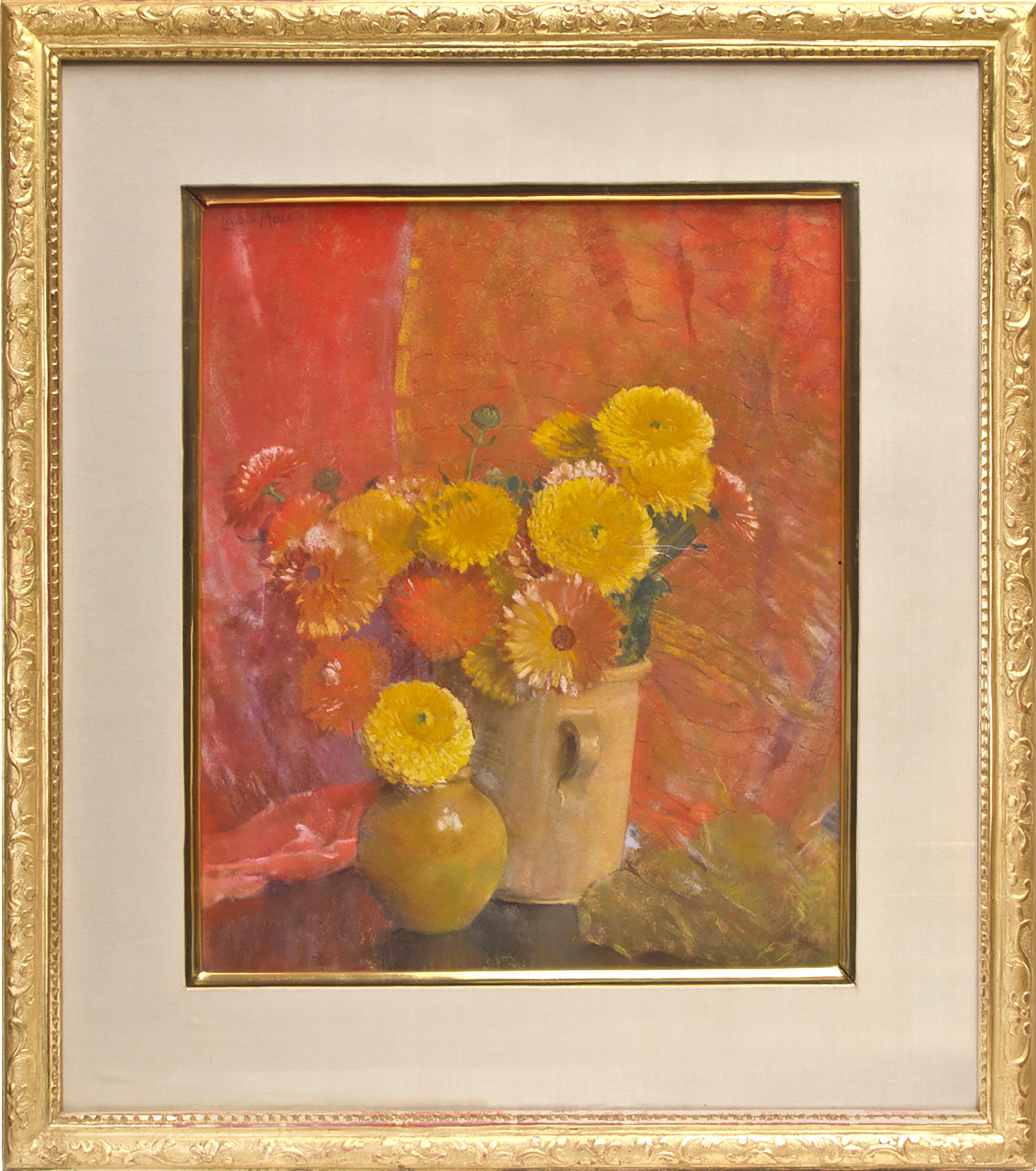 Calendulas, floral still life in Orange key