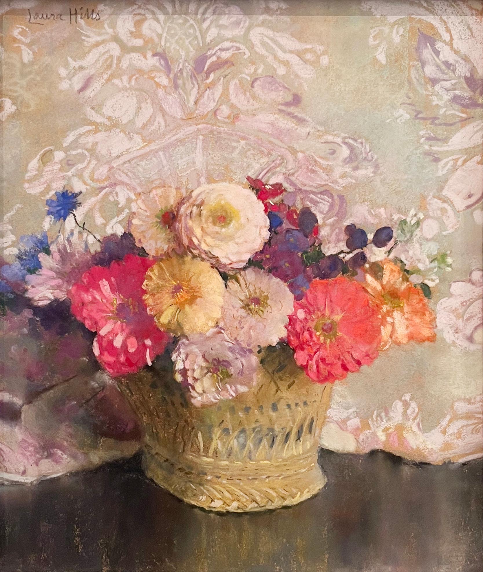Basket of Flowers - Art by Laura Coombs Hills
