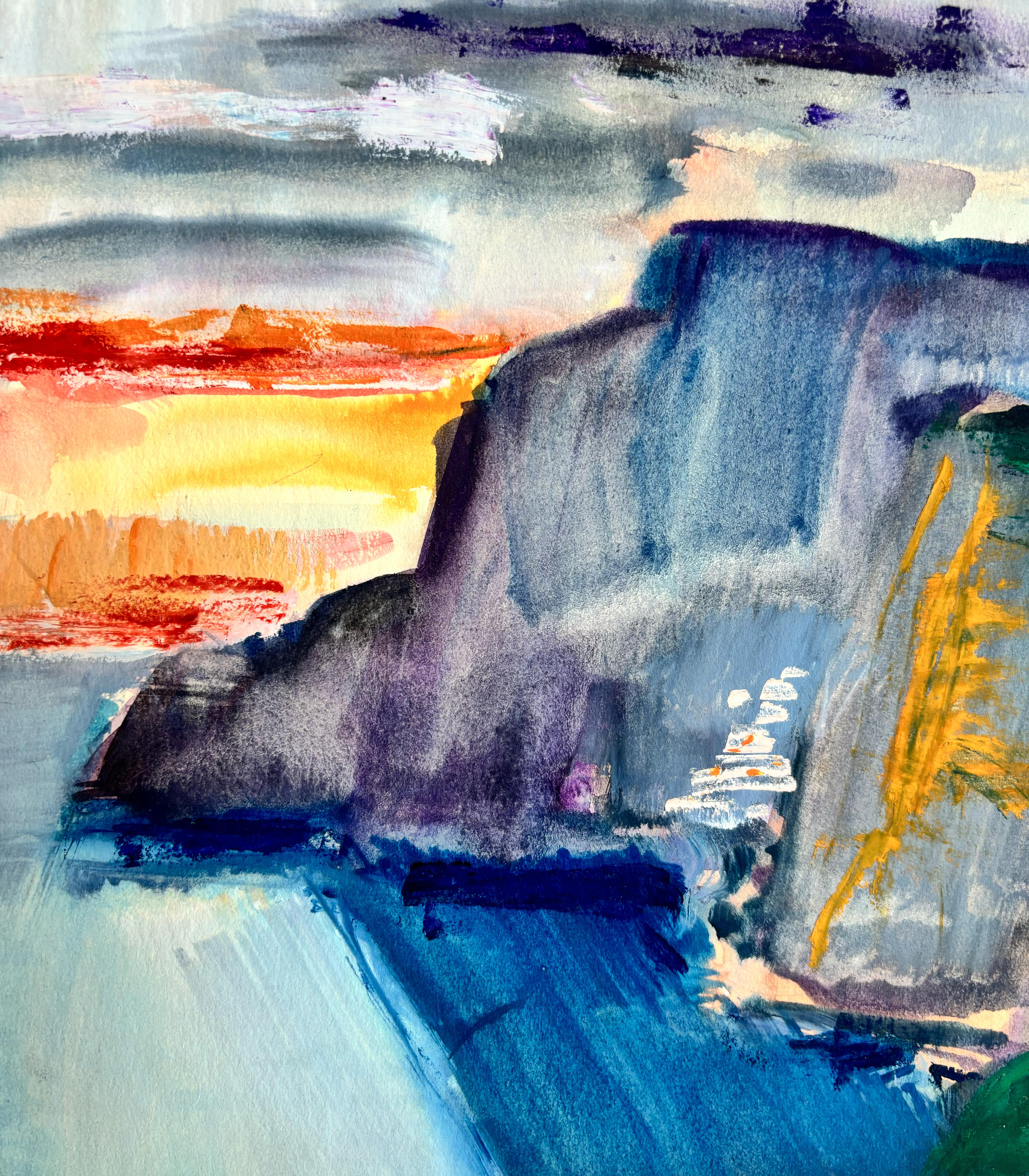 Capri, sunset - American Modern Art by Albert Wein