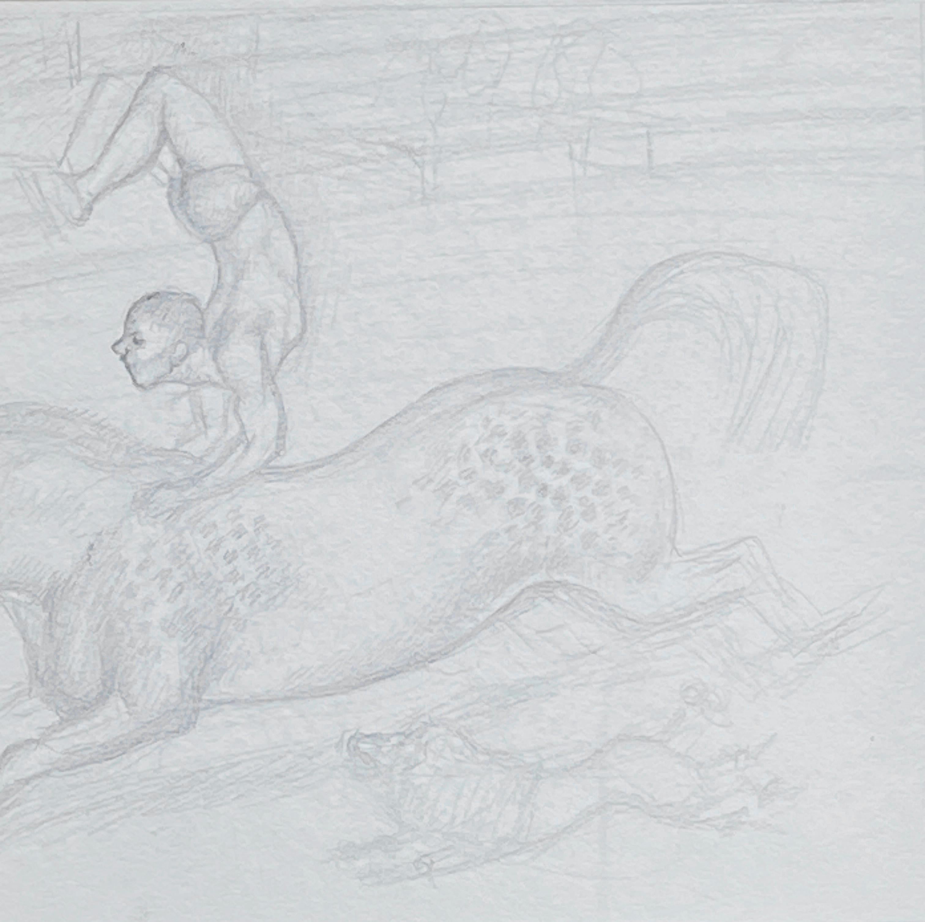 Circus Rider, Acrobat - Brown Animal Art by Simka Simkhovitch