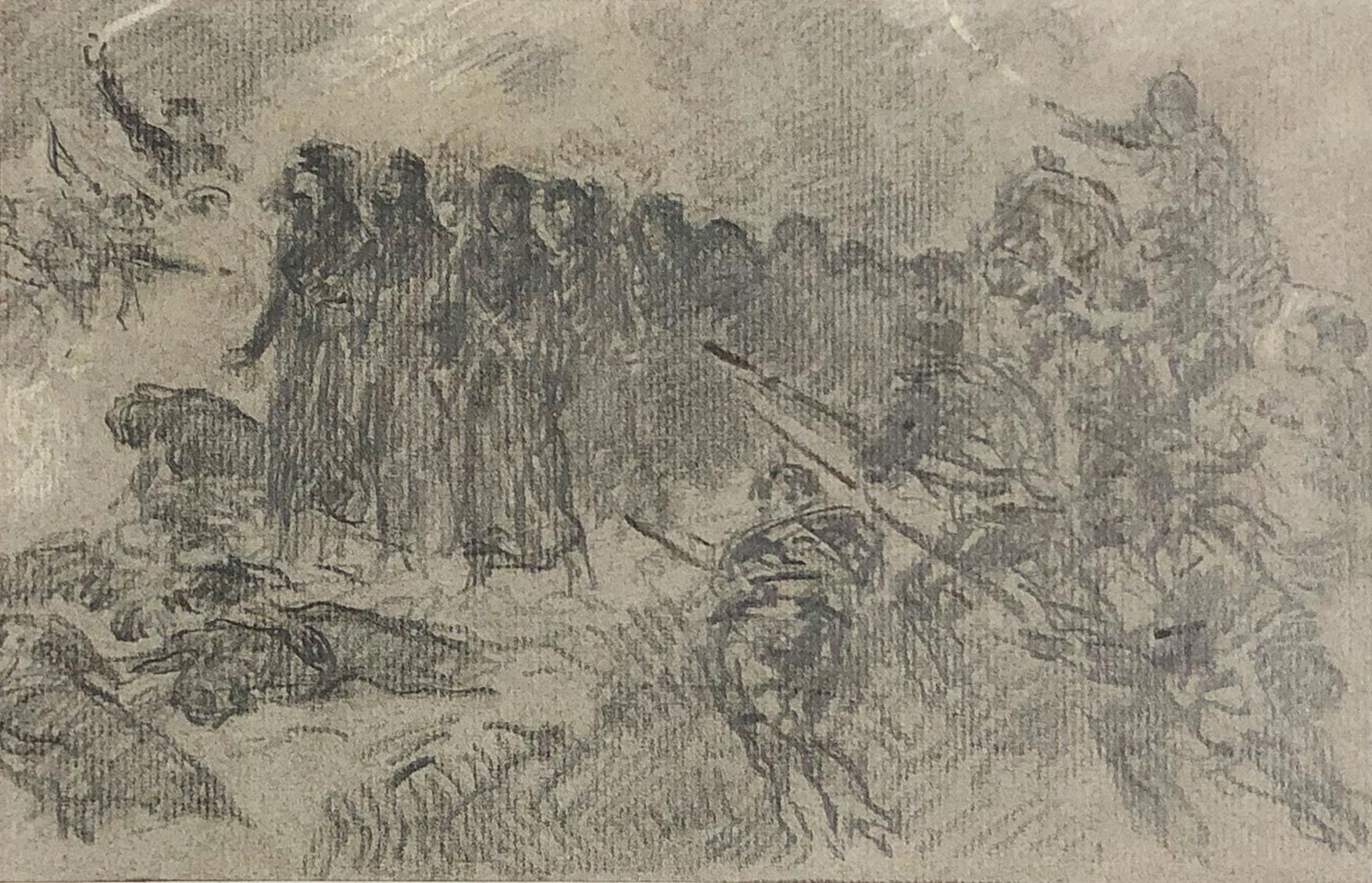 Scena di battaglia, guerra ispano-americana - Art di Francis Luis Mora
