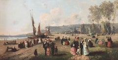 Guillaume-François Colson - Sur la plage, francese, spiaggia, XIX secolo, dipinto