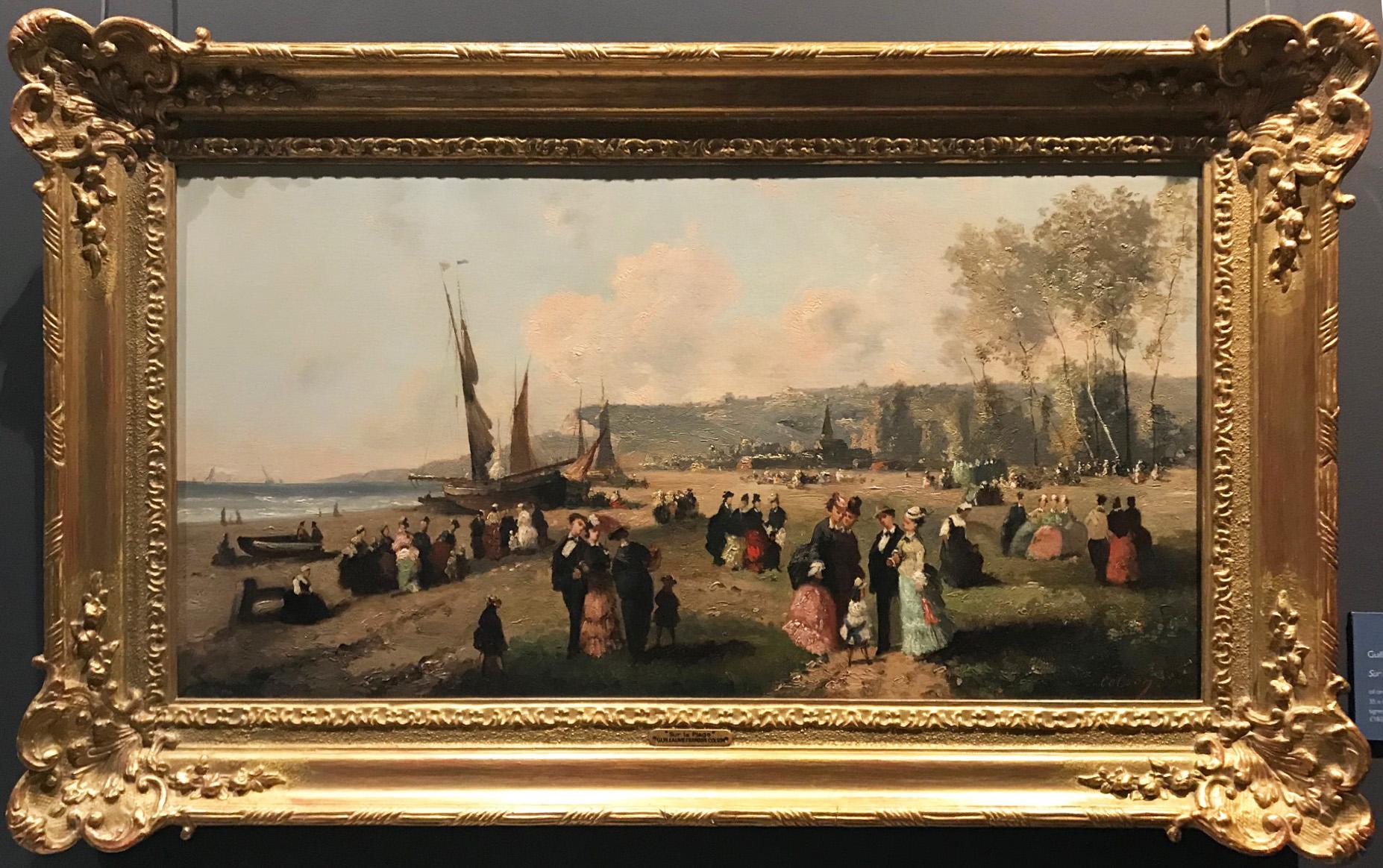 Guillaume-Franois Colson - Sur la plage, français, plage, peinture, XIXe siècle - Painting de Guillaume-François Colson