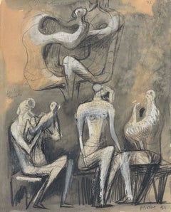 Seated figures (recto and verso)