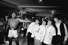 Ali vs The Beatles - Chris Smith, black, white, muhammad ali, beatles, 20x30 in