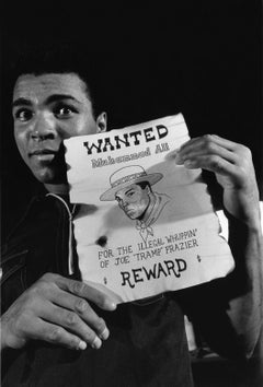 Vintage Most Wanted Man - Chris Smith, Muhammad Ali, Ali, black and white, 66x46 in