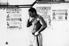 Hard at the Gym - Chris Smith, Muhammad Ali, boxing, black and white, 20x30 in