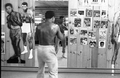 Vintage Mirror Image - Chris Smith, Muhammad Ali, boxing, black and white, 20x30 in