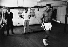Vintage Ali Skipping - Chris Smith, Muhammad Ali, boxing, black & white, 34.5x48 in