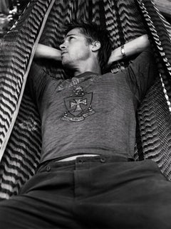Lorenzo Agius - Brad Pitt, photograph, black & white, actor, usa, us, 24x20 in
