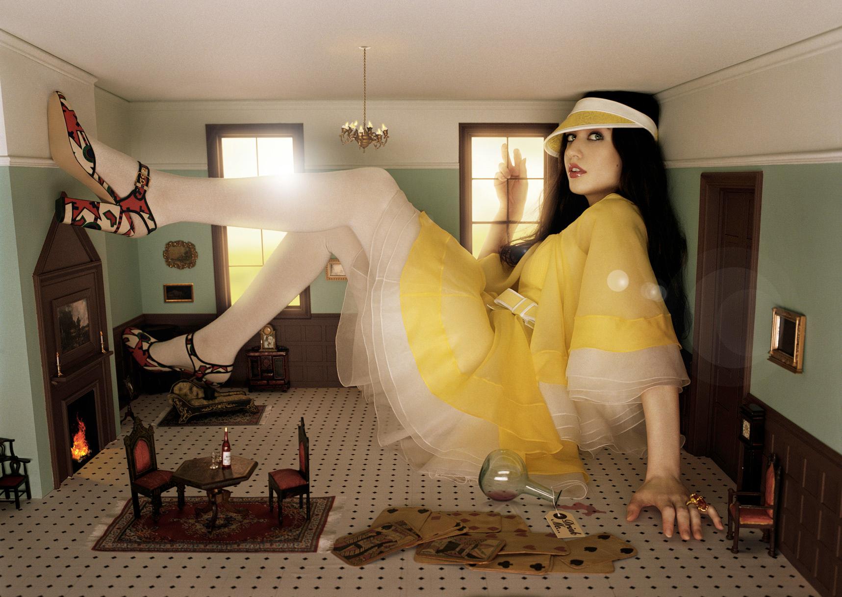 Lorenzo Agius - Lizzy Jagger, dolls house, colour, photography, 48x60 in