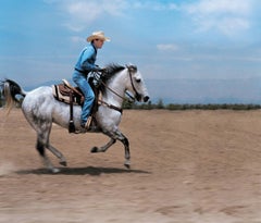 Lorenzo Agius - Kiefer Sutherland, couleur, cheval, équitation, western, 122 x 152 cm