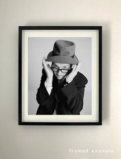 Lorenzo Agius - Elvis Costello, british, portrait, black and white, 24x20 in.