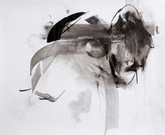Sogno: disegno astratto calligrafico persiano incorniciato e dipinto a inchiostro su carta