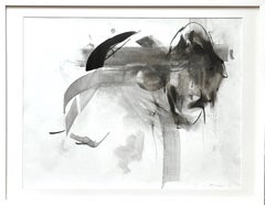 Sueño: dibujo/pintura abstracta enmarcada en tinta de caligrafía persa sobre papel