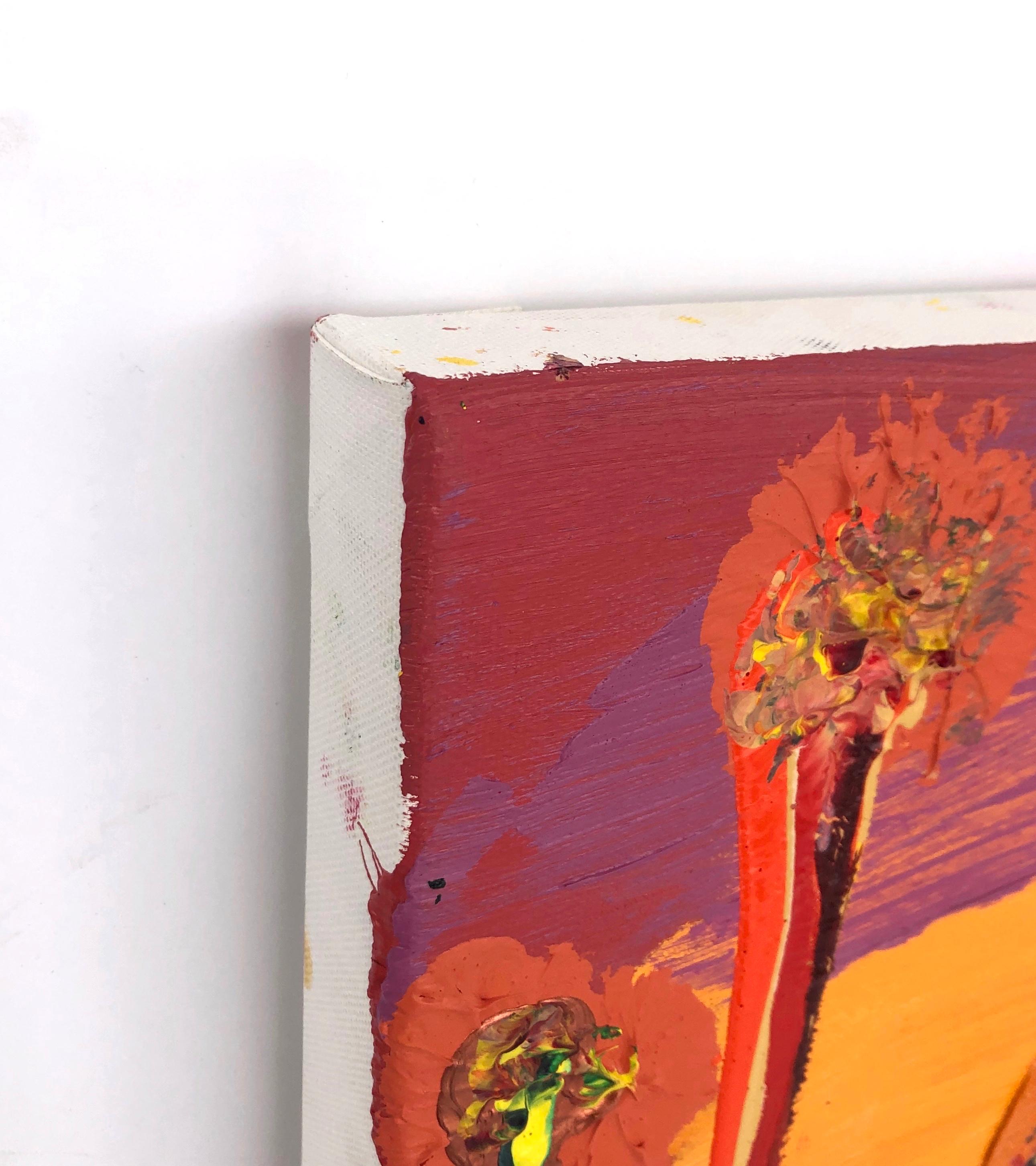 Die vielschichtigen und strukturierten Ölgemälde von Dennis Alter auf Leinwand sind reich an malerischer Aktivität. Gestische Pinselführung, kräftiges Impasto und mehrere Farbschichten verleihen jedem Werk eine Komplexität, die zu einer