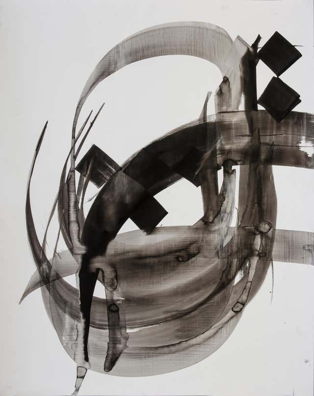 Jane Mitchell - Organic Figures Abstract, Graphite Drawing, Circa 1970s ...