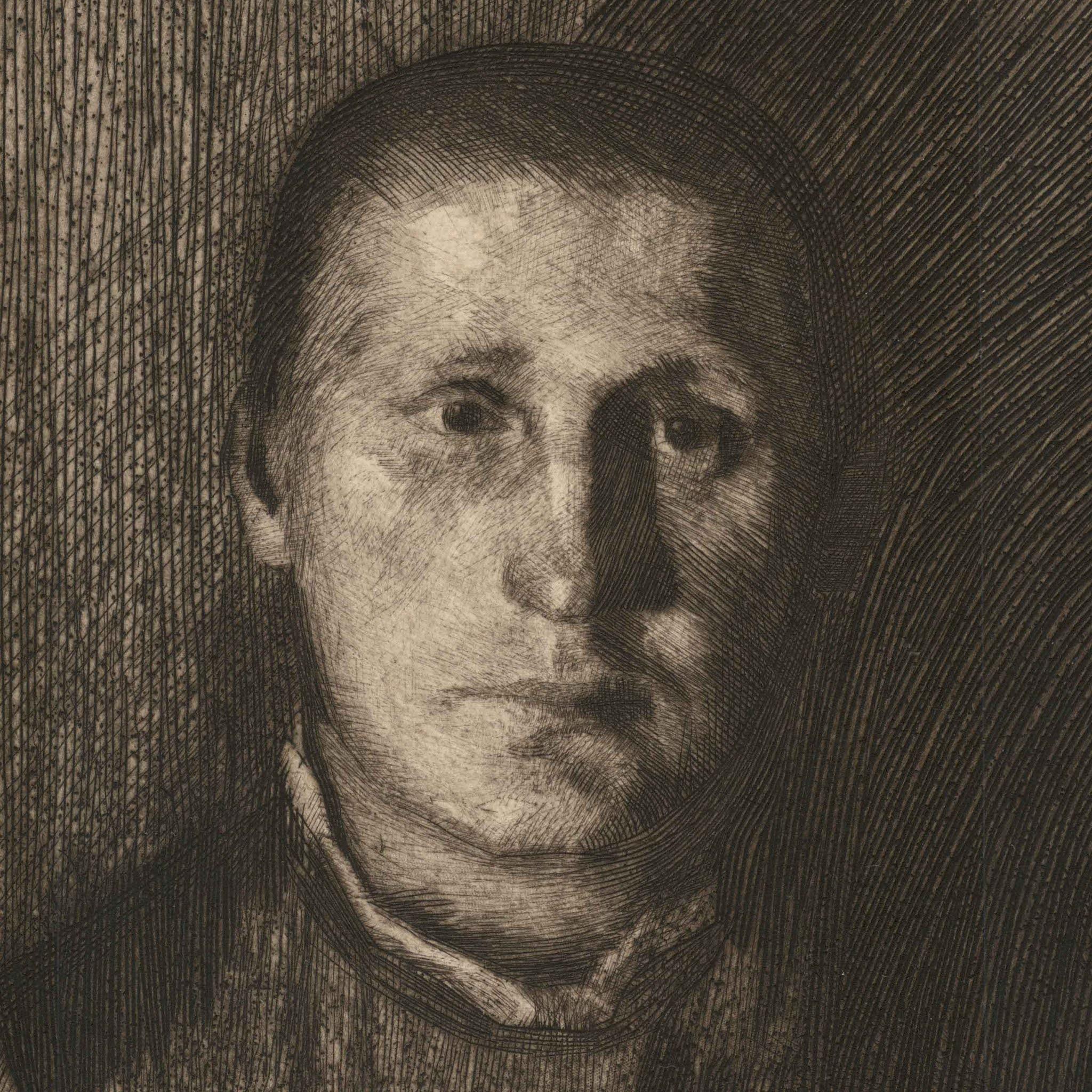Mujer con las manos cruzadas (Frau Mit Unereinandergelegten Handen) - Art Expresionista de Käthe Kollwitz