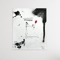 Ne compromettez pas vos rêves - Œuvre figurative sur papier avec texte