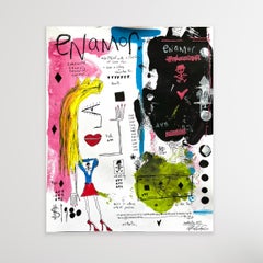 Enamor - Figurative work on paper with text
