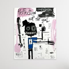 "Perfection is Not The Goal" - Figurative work on paper with text
