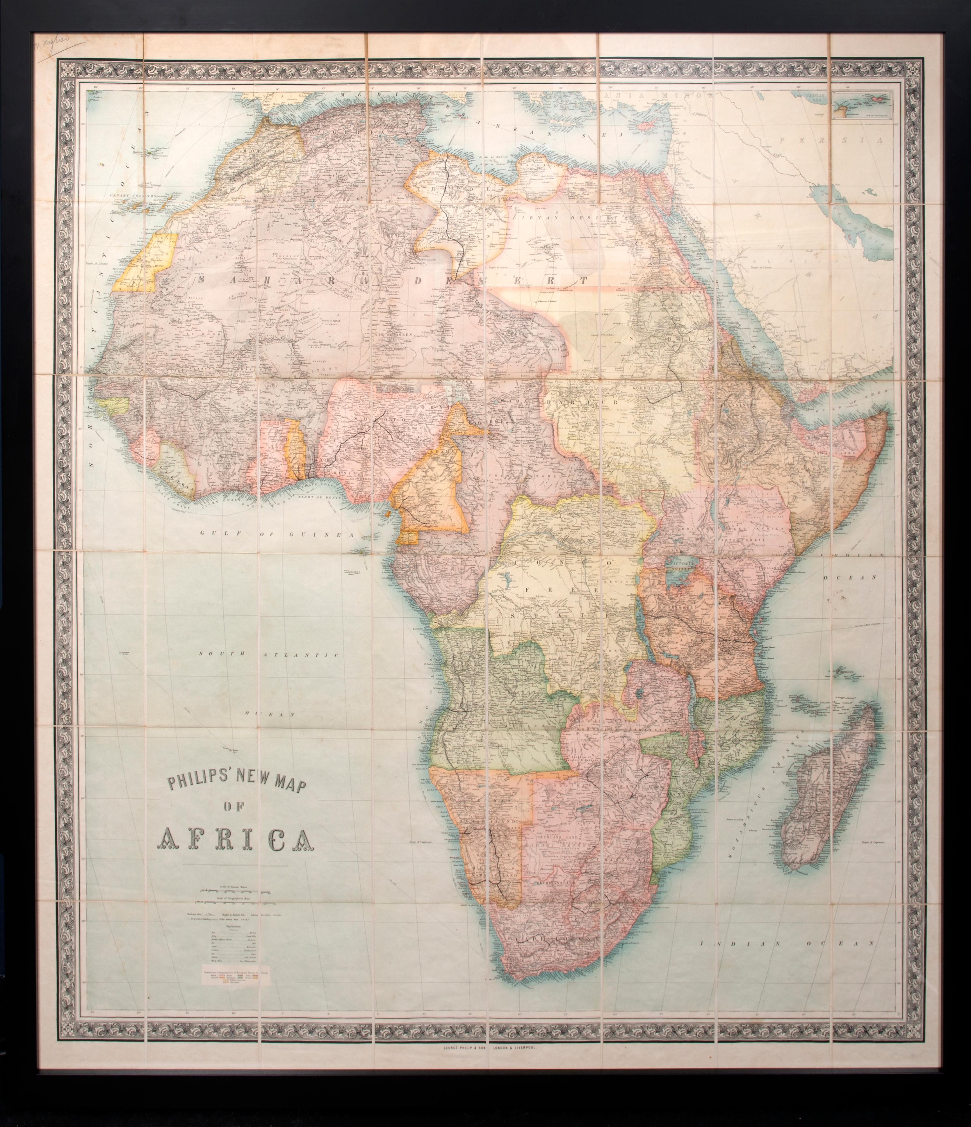 La nuova mappa dell'Africa di Philips - Print di Unknown