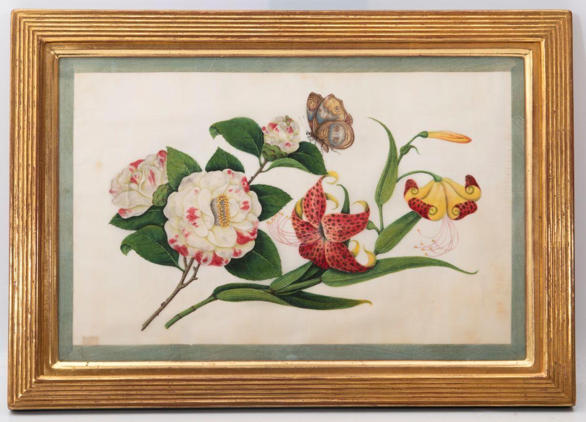 [CHINESE EXPORT WATERCOLOURS ON PITH PAPER].  -  Botanical Studies. For Sale 5