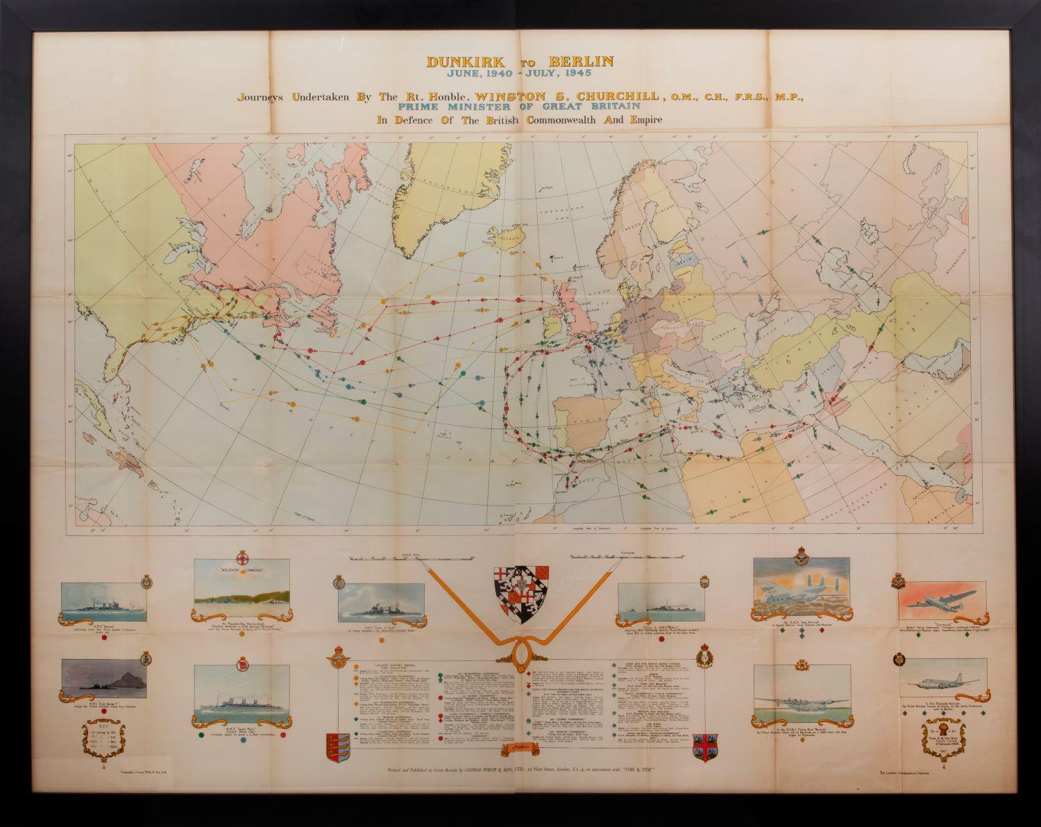 Carte de la Seconde Guerre mondiale] - Dunkirk à Berlin en juin 1940. - Art de Unknown