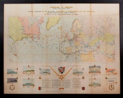 Antique [World War Two map] - Dunkirk to Berlin June 1940.