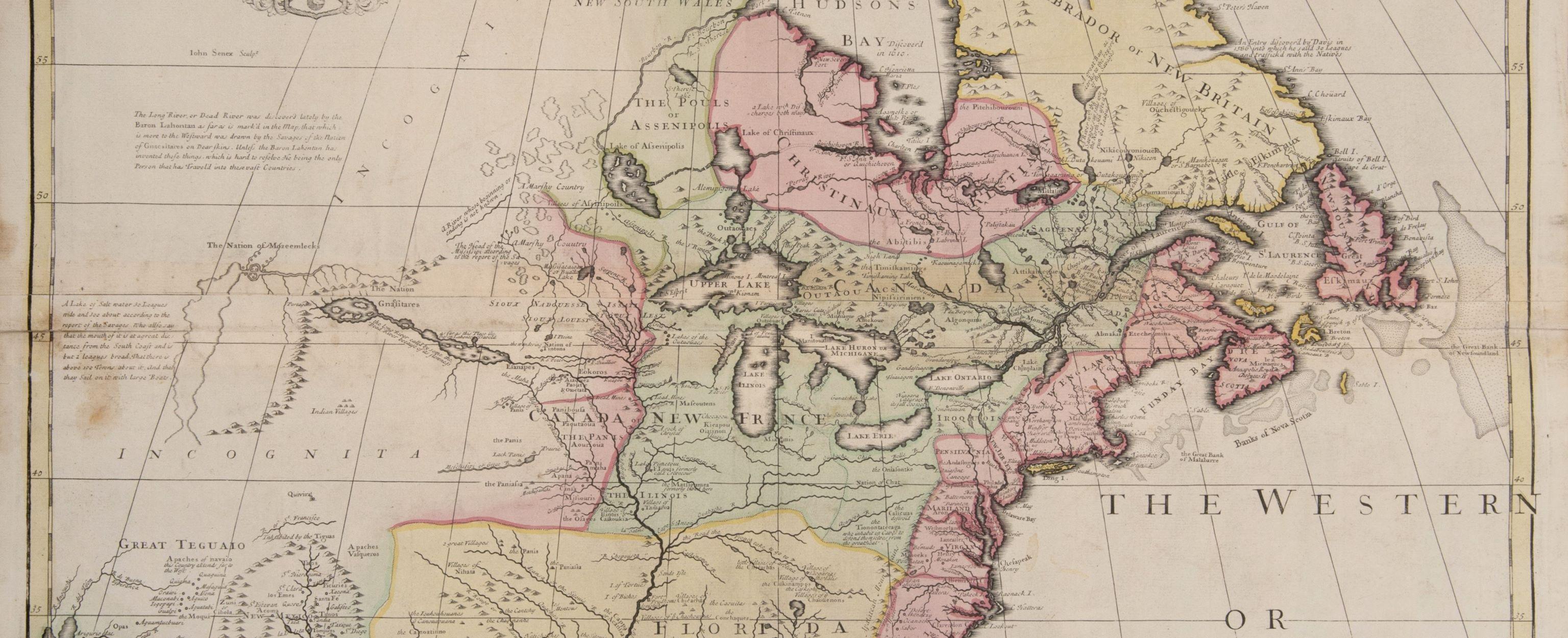 eine der frühesten großformatigen englischen Karten von Nordamerika im Angebot 1