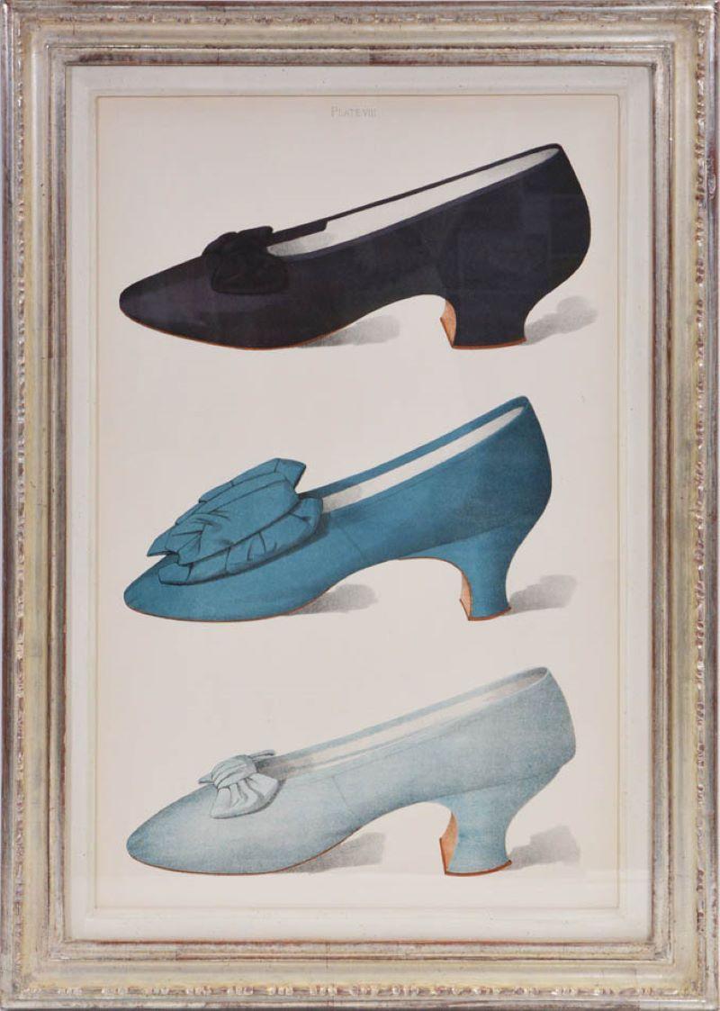 Groupe de six chaussettes de robe pour femmes du XIXe siècle